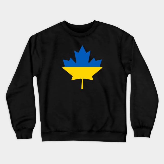 Canada Supports Ukraine Crewneck Sweatshirt by Wickedcartoons